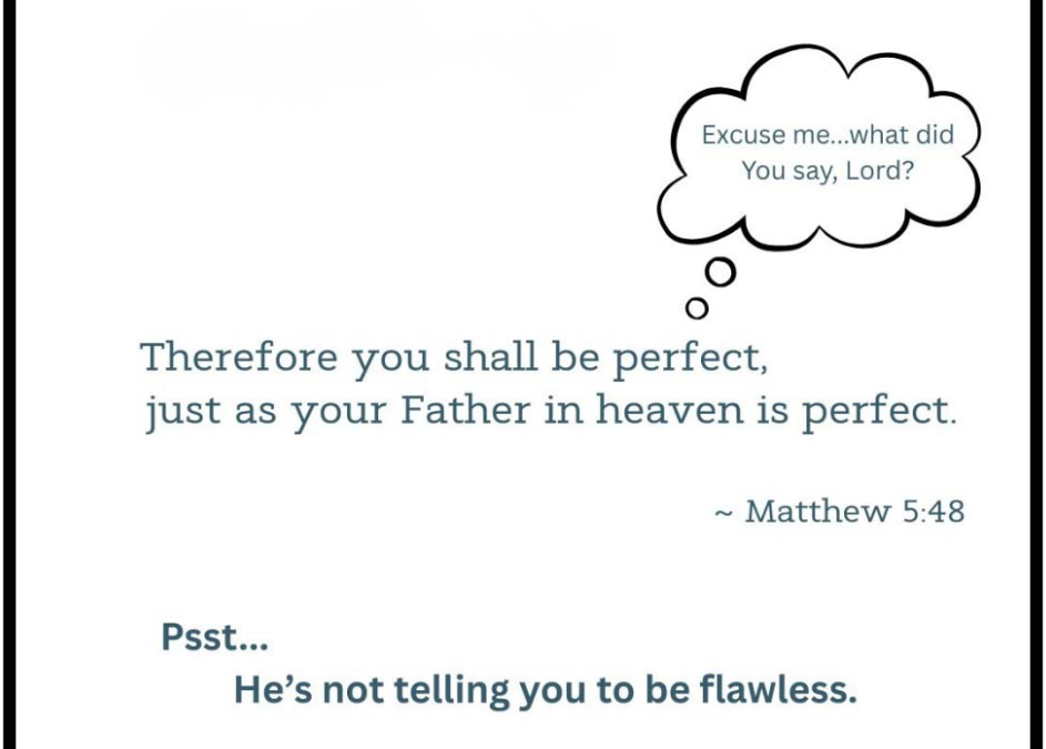 He’s Not Telling You to be Flawless
